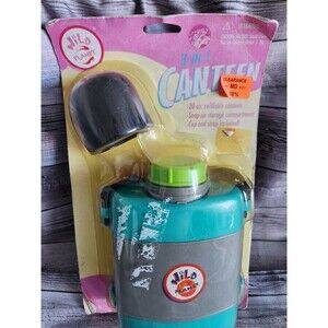 Vintage 1996 Wild Planet Canteen 3 in 1 Exploration Gear Retro Toy Grey Teal NEW